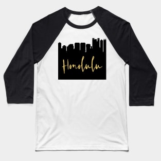 HONOLULU HAWAII DESIGNER SILHOUETTE SKYLINE ART Baseball T-Shirt